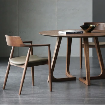 Креативное минималистичное кресло Nordic wooden Для макияжа, современное кресло relax Leather для взрослых, офисная мебель для дома Sillasn