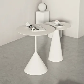 Круглый журнальный столик скандинавского размера, комбинированная мебель, Простая сторона из кованого железа, несколько диванов, журнальный столик, металлический Маленький круглый столик
