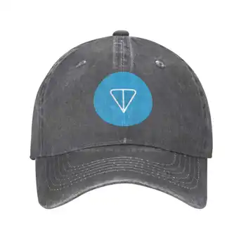Логотип Telegram Open Network Модная качественная Джинсовая кепка Вязаная шапка Бейсболка