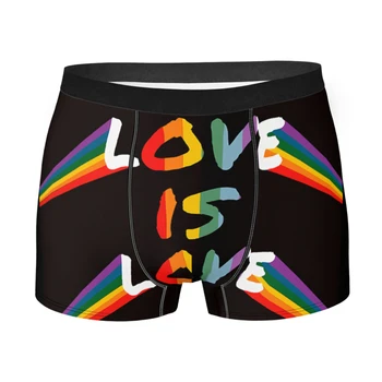 Любовь Есть Любовь с rainbow, Празднующей Месяц Гордости, ЛГБТ-Трусы Homme Panties, Мужское Нижнее Белье, Вентилируемые Шорты, Боксерские трусы