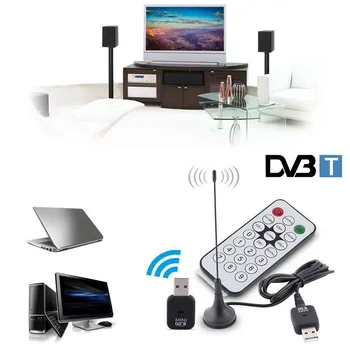 Мини USB 2.0 Цифровой DVB-T SDR + DAB + FM HDTV Тюнер TV Stick Антенна Dongle Stick Видеотрансляция Запись Antena DVBT Приемник