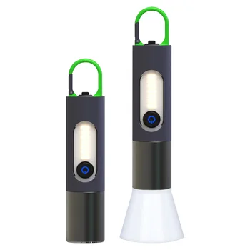 Мини-фонарик USB Перезаряжаемый светодиодный фонарик Водонепроницаемый Мощный фонарь для кемпинга на открытом воздухе с зумом Портативный фонарик