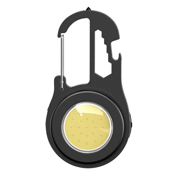 Мини-фонарь BORUiT, портативный многофункциональный прожектор COB, перезаряжаемый брелок для ключей Type-C, аварийный рабочий фонарик