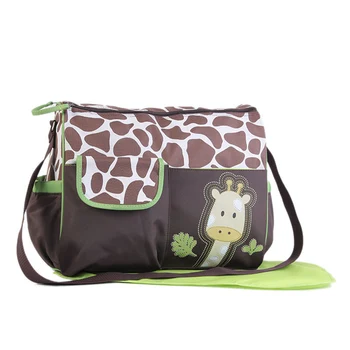 Модная сумка для мамы с мультяшным жирафом; большая вместительная многофункциональная сумка для матери и ребенка на одно плечо; сумка для подгузников