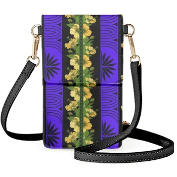 Модная сумка-мессенджер с рисунком гибискуса, сумки для мобильных телефонов с гавайским растительным принтом, предотвращающие трение мобильного телефона, Креативная улица
