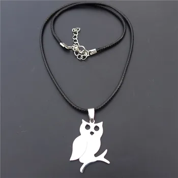 Модное ожерелье с подвеской в виде филина из нержавеющей стали, мужские и женские ювелирные изделия, популярный подарок