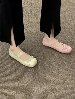 Модные балетки Mary Jane, детские тонкие туфли, весна и осень 2023, новые летние бабушкины туфли с мелкой подошвой.