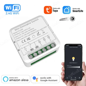 Модуль Tuya WiFi Smart Dimmer Switch Smart Life APP Remote Control с Двусторонней Регулировкой Яркости с Alexa Google Home Remote Voice Control