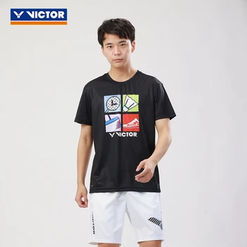 МУЖСКАЯ ЖЕНСКАЯ футболка Victor sport Jersey одежда для бадминтона спортивная одежда с коротким рукавом T-30025