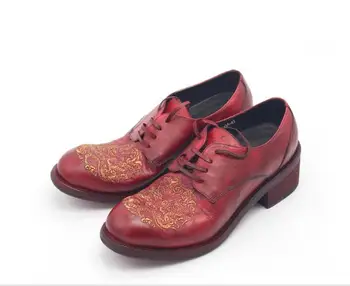 Мужская обувь с высоким берцем ручной работы, застиранная кожаная обувь на шнуровке, мужская обувь из 100% натуральной кожи, официальные деловые туфли винно-красного цвета для мужчин