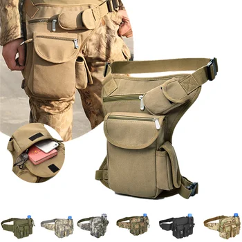 Мужская парусиновая сумка для ног в стиле милитари, поясная сумка, мужская поясная сумка для путешествий, многоцелевые мотоциклетные сумки-мессенджеры через плечо