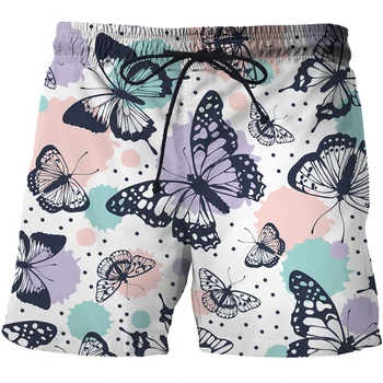 Мужские пляжные шорты Butterfly для отдыха, модные шорты для серфинга, шорты для купания большого размера, Быстросохнущие купальники, Летние спортивные плавки