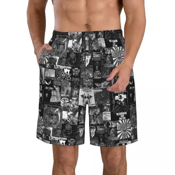 Мужские пляжные шорты Heavy Metal, Быстросохнущий купальник для фитнеса, забавные 3D шорты Street Fun