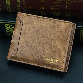 Мужской кошелек, роскошный дизайнерский держатель для карт для мужчин, мужские кошельки из искусственной кожи, складной портативный короткий кошелек, держатель для карт, бумажник