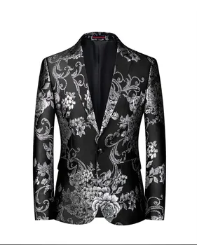 Мужской официальный блейзер 2023, новинка в моде, костюм с принтом, куртка в стиле британской классики, мужская деловая свадебная куртка для мужчин