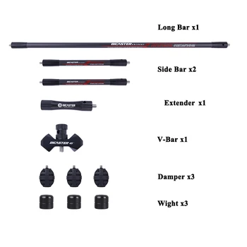 Набор балансировочных стержней для изогнутого лука для стрельбы из лука, система углеродного стабилизатора, Амортизирующая штангу, Изогнутый лук, принадлежности для стрельбы из охоты