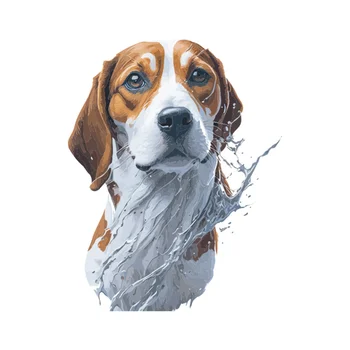 Наклейка с изображением мультяшной гончей, Сделай сам, Реалистичная собака, Самоклеящаяся Декоративная наклейка для ванной, туалета, Водонепроницаемая Противообрастающая