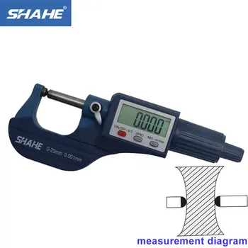 Наружный микрометр с трубкой SHAHE с двойной круглой головкой 0-25/25-50/50-75/75-100 мм Цифровые микрометрические инструменты