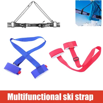 Нейлоновая лыжная палка для переноски через плечо, портативные регулируемые ремни для лыжной ручки, защищающие руки, фиксированные для катания на лыжах и сноуборде