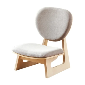 Низкий табурет для сидения, деревянный стул, мебель татами в японском стиле, стул для отдыха, коленопреклонение, Сиденье для медитации, Тканевая обивка, подушка
