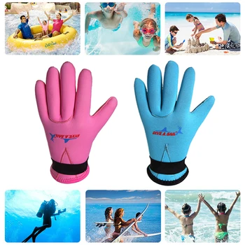 Новая 1 пара 3 мм Неопреновых детских перчаток для дайвинга Для мальчиков и девочек, теплые прочные Нескользящие Перчатки для плавания, Подводное плавание, Серфинг, Защитные Перчатки
