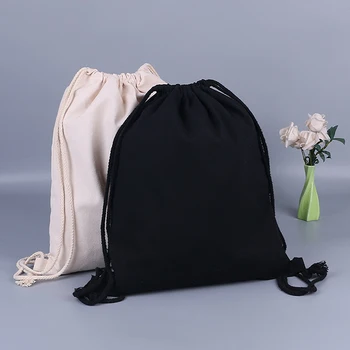 Новая холщовая сумка с плечевым ремнем и карманом на шнурке, Индивидуальный Креативный Студенческий рюкзак для покупок, хлопчатобумажная сумка 1шт