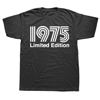 Новинка, футболки 1975 года выпуска, ограниченная серия, уличная одежда из хлопка с графическим рисунком, подарки на день рождения, футболки в летнем стиле для мужчин
