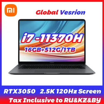 Ноутбук Xiaomi Mi Pro X 14 Intel Core i7-11370H RTX3050 16G RAM + 512GB /1TB SSD 14-дюймовый 2,5 K 120Hz экран Тонкий Ноутбук