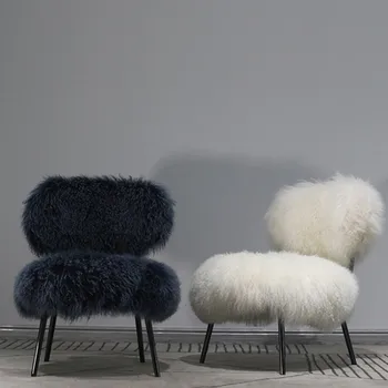 Обеденные стулья с черными металлическими ножками, Белые Удобные Обеденные стулья, экономящие пространство, Роскошный диван, Уникальная мебель Cute Dine Lazy Sillas