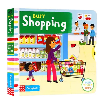 Оживленный супермаркет, Оживленная книга, Детские книжки для детей в возрасте 1, 2, 3 лет, английская книжка с картинками 9781529016604