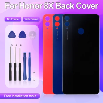 Оптовая Продажа Задняя крышка для Huawei Honor 8X Задняя крышка аккумулятора Корпус задней двери Замените крышку батарейного отсека инструментами Бесплатная доставка
