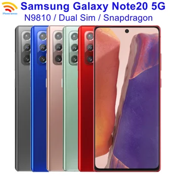 Оригинальный Samsung Galaxy Note20 5G N9810 с двумя Sim-картами 256 ГБ ПЗУ 8 ГБ ОЗУ 6,7 