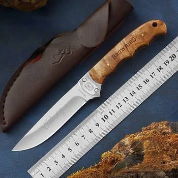 Открытый Прямой Нож из Нержавеющей Стали 5CR13MOV, Портативный Нож, Нож Для Самообороны, Острый Фруктовый Нож, Походный Нож, Подходящий Для Туризма