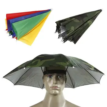 Открытый складной зонт от солнца, шляпа для гольфа, рыбалки, кемпинга, головной убор, кепка, головной убор, портативный зонт от дождя, Армейский Зеленый Складной