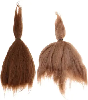 Парик из мохеровых волос для куклы-Реборн, кукольные принадлежности для самостоятельного изготовления, коричневый с золотом