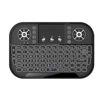 Перезаряжаемая эргономичная беспроводная клавиатура Air Mouse с сенсорной панелью и подсветкой для TV Box