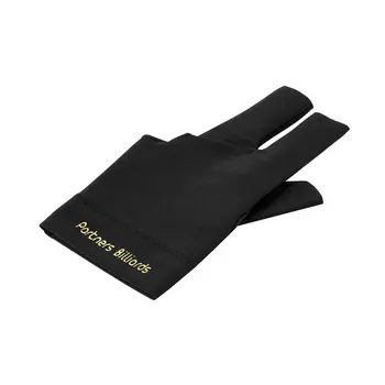 Перчатка для бильярдного кия из спандекса, открытая для левой руки, аксессуар для пула с тремя пальцами