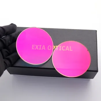 Плоские солнцезащитные очки EXIA A45 Линзы Зеркальные Розовые Покрытия Цвета вспышки UV400 Светлый Цвет SHMC
