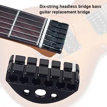Портативный 6-струнный гитарный бридж, Безголовый бас, Винт для фиксации моста электрогитары, Запасные аксессуары для DIY
