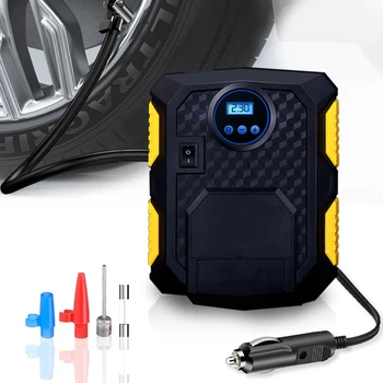 Портативный автомобильный воздушный компрессор, цифровой насос для накачивания шин, светодиодная лампа, компрессор для сжатия шин, компрессор для автомобиля, мотоцикла