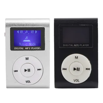Портативный мини Музыкальный MP3-плеер Спортивный ЖК-экран с обратной застежкой, поддержка MP3-карты памяти