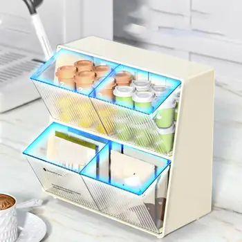 Портативный современный ящик для сортировки кофейных капсул Для дома, удобный ящик для хранения на рабочем столе, пылезащитный комплект для дома