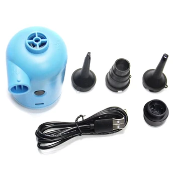 Портативный электрический воздушный насос USB, мини-воздушный насос с 4 насадками, Насосы для надувных бассейнов, надувных матрасов, лодок.