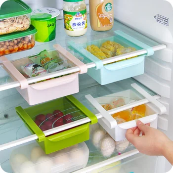 Прямоугольный ящик для хранения в холодильнике, Подвесной ящик, Разделители, Корзина-сепаратор, Выдвижная классификационная полка для продуктов питания