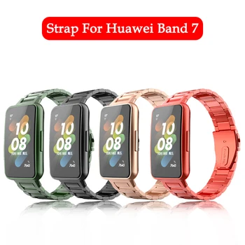 Ремешок Из Нержавеющей Стали Для Huawei Watch Band 8 7 Металлический Ремешок Для Часов Браслет Браслет Для Huawei Band 7 Аксессуары