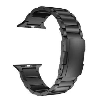 Ремешок из титанового сплава для Apple watch 44мм 40мм 38мм 42мм Тканевый Кожаный Эластичный ремень браслет iWatch series 3 4 5 se 6 ремешок для часов