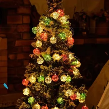 Рождественское украшение, светодиодная гирлянда, снежинка, снеговик, Санта Клаус, Гирлянда для рождественской елки, Рождественское украшение для дома
