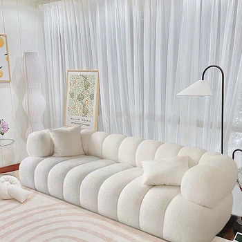 Роскошный кремово-белый диван Italiano Lazy, современные нордические дизайнерские диваны Cloud, Французские диваны Da Soggiorno, Японская мебель