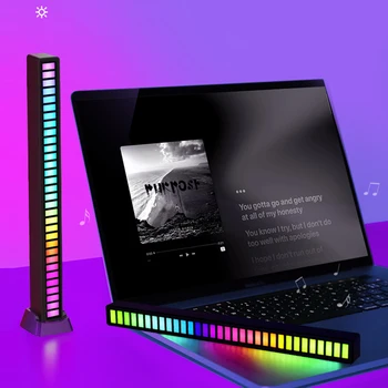 Самый продаваемый LEDRGB, Голосовая ритмическая музыка, Звукосниматель, автомобильный рассеянный свет для рабочего стола компьютера