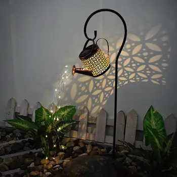 Светильник для лейки Креативной формы, необходимый водонепроницаемый дизайн, Реалистичный стиль чайника, светодиодная лампа на солнечных батареях, Садовые принадлежности